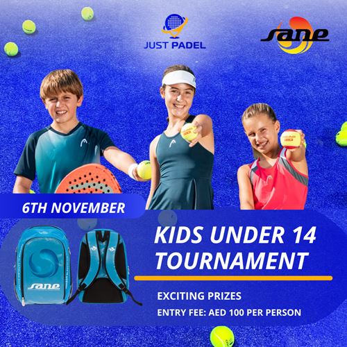 Kids Under 14 Padel Tournament - Kis play pael in Dubai