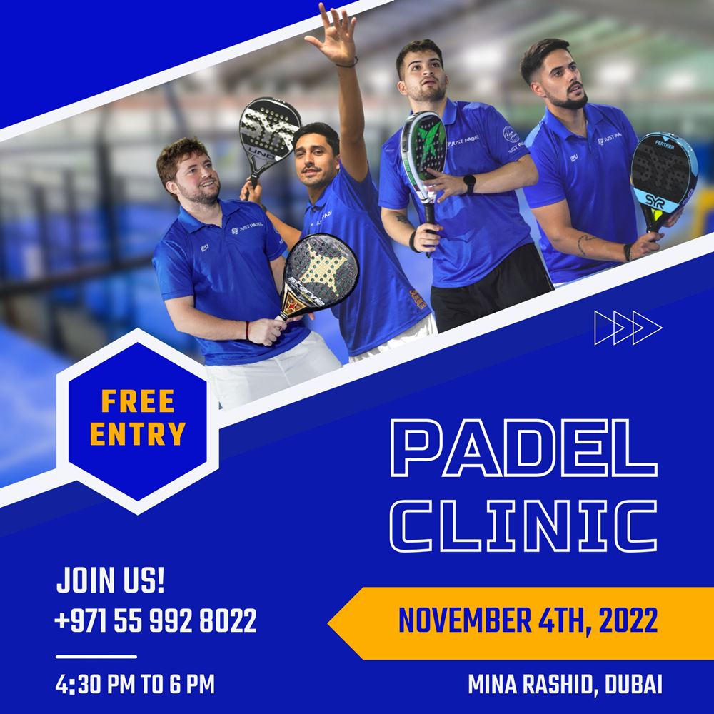 Padel Clinic with Just Padel - Indoor Padel Dubai