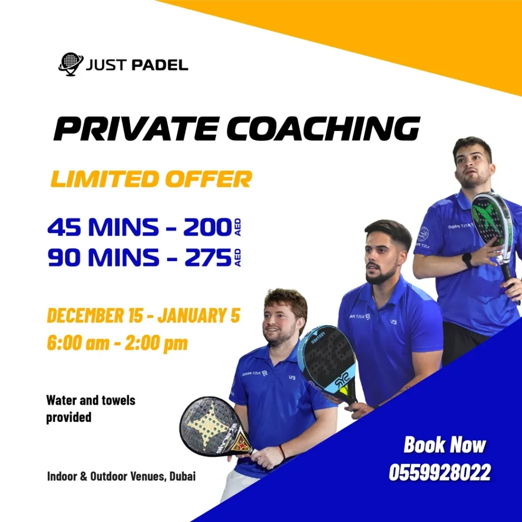 Private coaching offer - Indoor and outdorr venues, Dubai